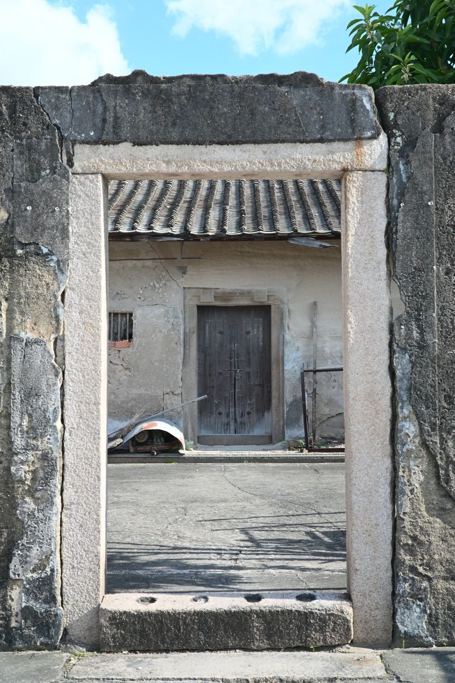 Granite door frame installed at a home entrance