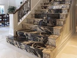Granite staircase with treads and risers